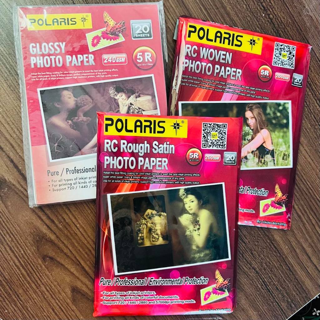 Polaris Photo Paper 5R Size RC Woven RC Rough Satin Glossy 260gsm