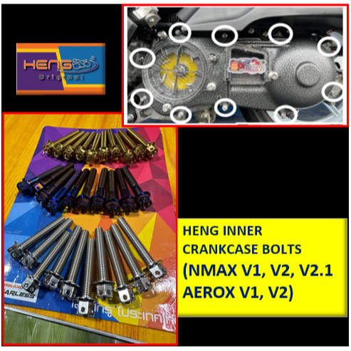 Heng Original Inner Crankcase Bolts For Nmax V V V And Aerox V