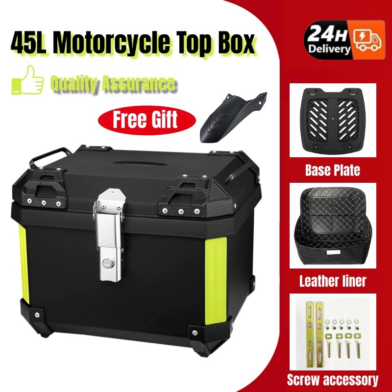 Top Box For Motorcycle Tail Box L Helmet Box Universal With Liner