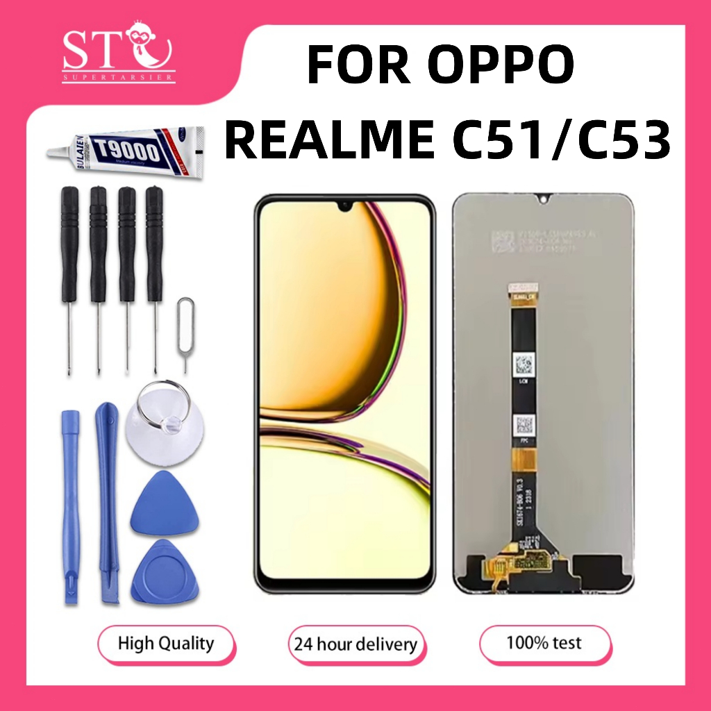 Original LCD For Realme C51 C53 LCD Display Touch Screen Glass