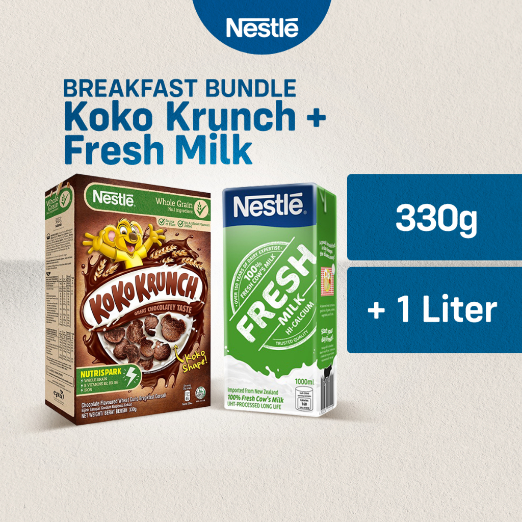 Koko Krunch Breakfast Cereal G And Nestle Fresh Milk High Calcium L