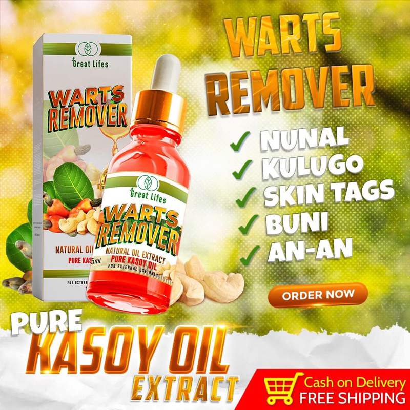 Warts Remover Pure Kasoy Oil Natural Extract Skin Tags Mole Kulugo