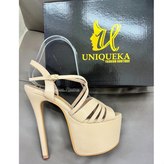 Pageant Heels Nude Color Sexy Style Inches Shopee Philippines