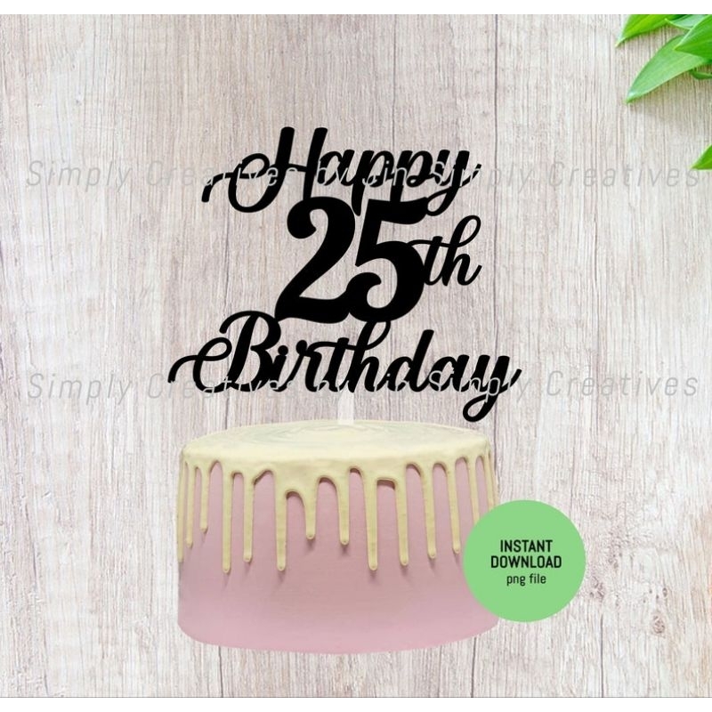 Glitter Cardstock Cake Topper Shopee Philippines