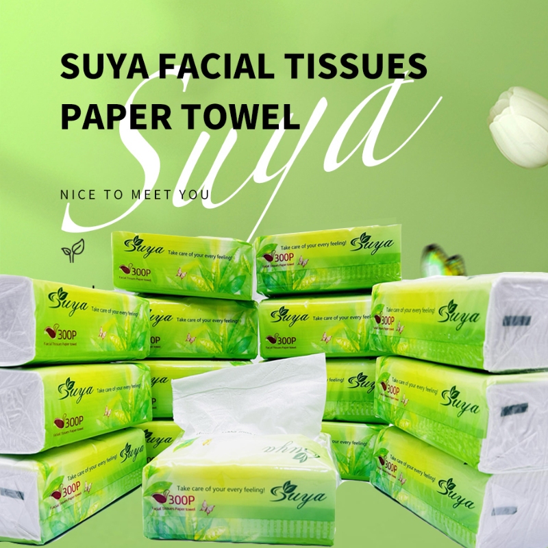 300sheets 1pack 8pcs SUYA Organic Green Tea Facial Tissue Paper