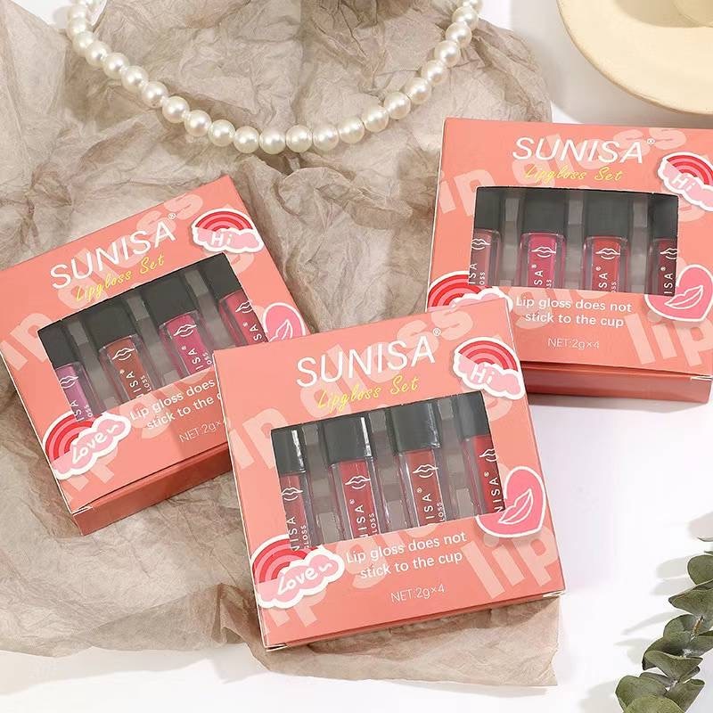 Sunisa In Set Matte Lip Tint Moisturizing Long Lasting Lip Gloss Dark