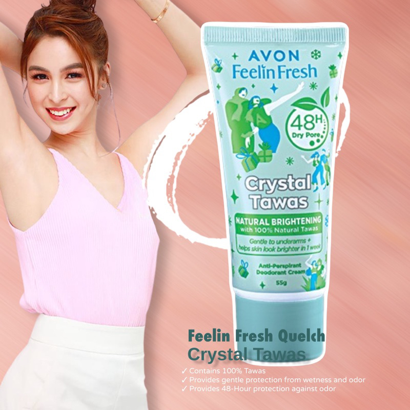 Avon Feelin Fresh Quelch Natural Brightening Crystal Tawas Giftable