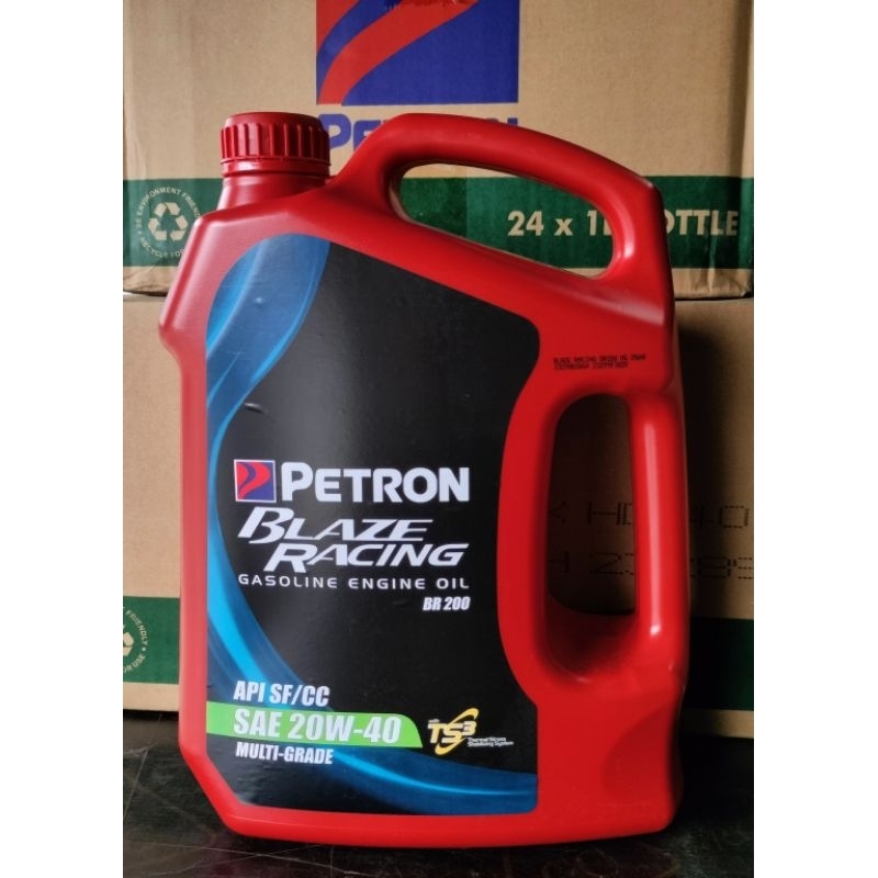 Petron Blaze Racing 4L BR200 Gasoline Engine Oil 20W 40 Multi Grade