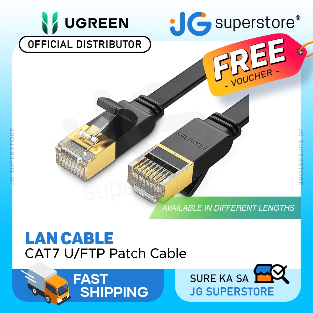 Ugreen Cat U Ftp Rj Ethernet Lan Network Gold Plated Flat Cable W