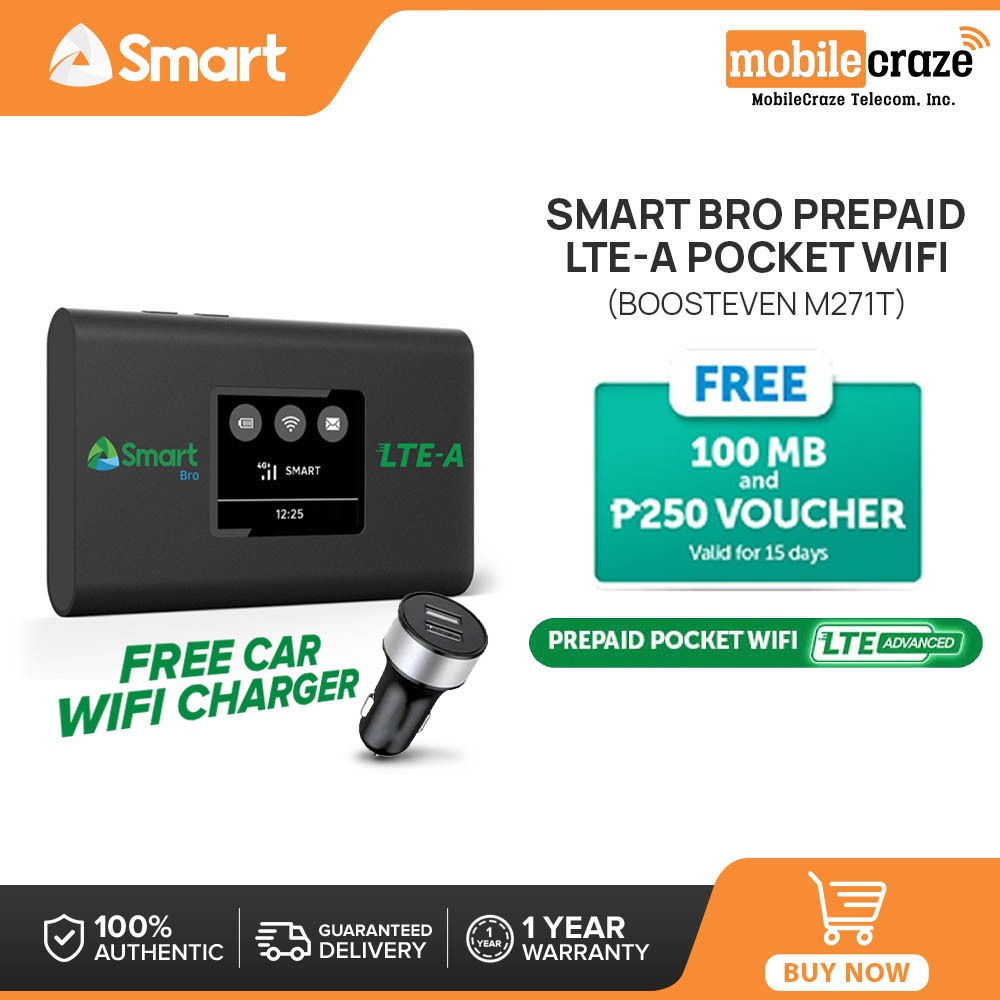 Smart Bro Prepaid Lte Pocket Wifi Boosteven M T With Mb And