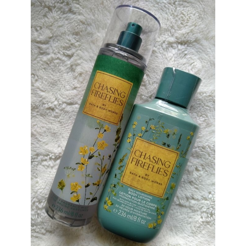 Bath Body Works Chasing Fireflies Fragrance Mist Lotion Gift Set