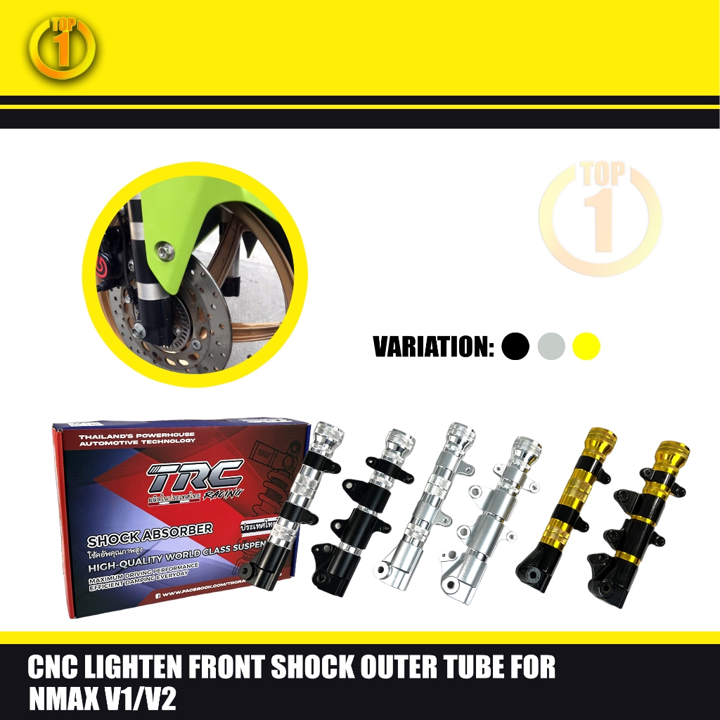 TOP PH TRC CNC LIGHTEN OUTER TUBE FRONT SHOCK For NMAX V1 V2 Motorcycle