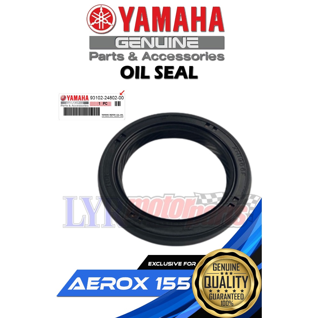 YAMAHA GENUINE OIL SEAL CRANKCASE PULLEY SIDE AEROX 155 93102 24802