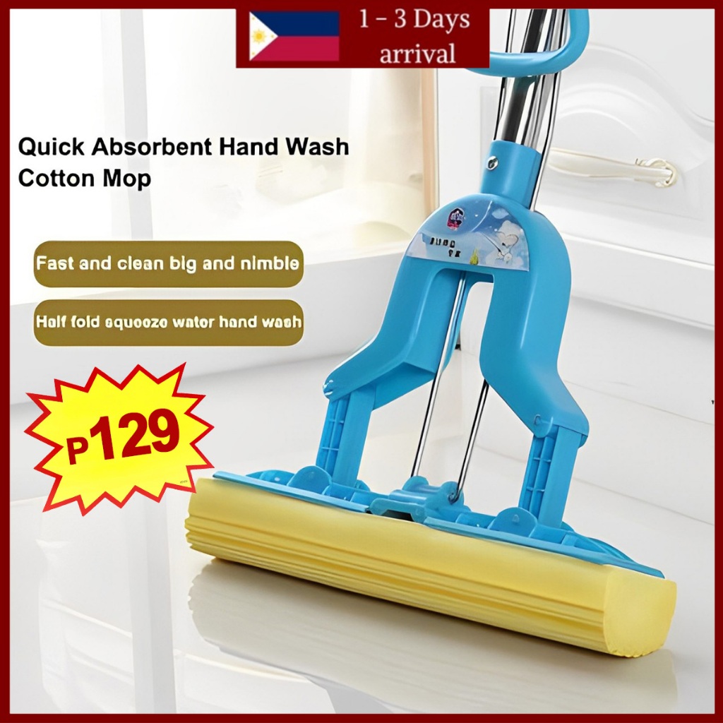 FLOOR MOP SPONGE MOP TWIST THE WATER MOP MICROFIBRE NOZZLE SELF