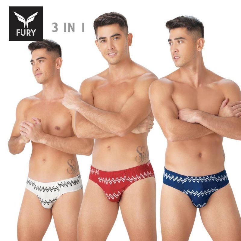 Fury Men S Bikini Brief In Pack Shopee Philippines