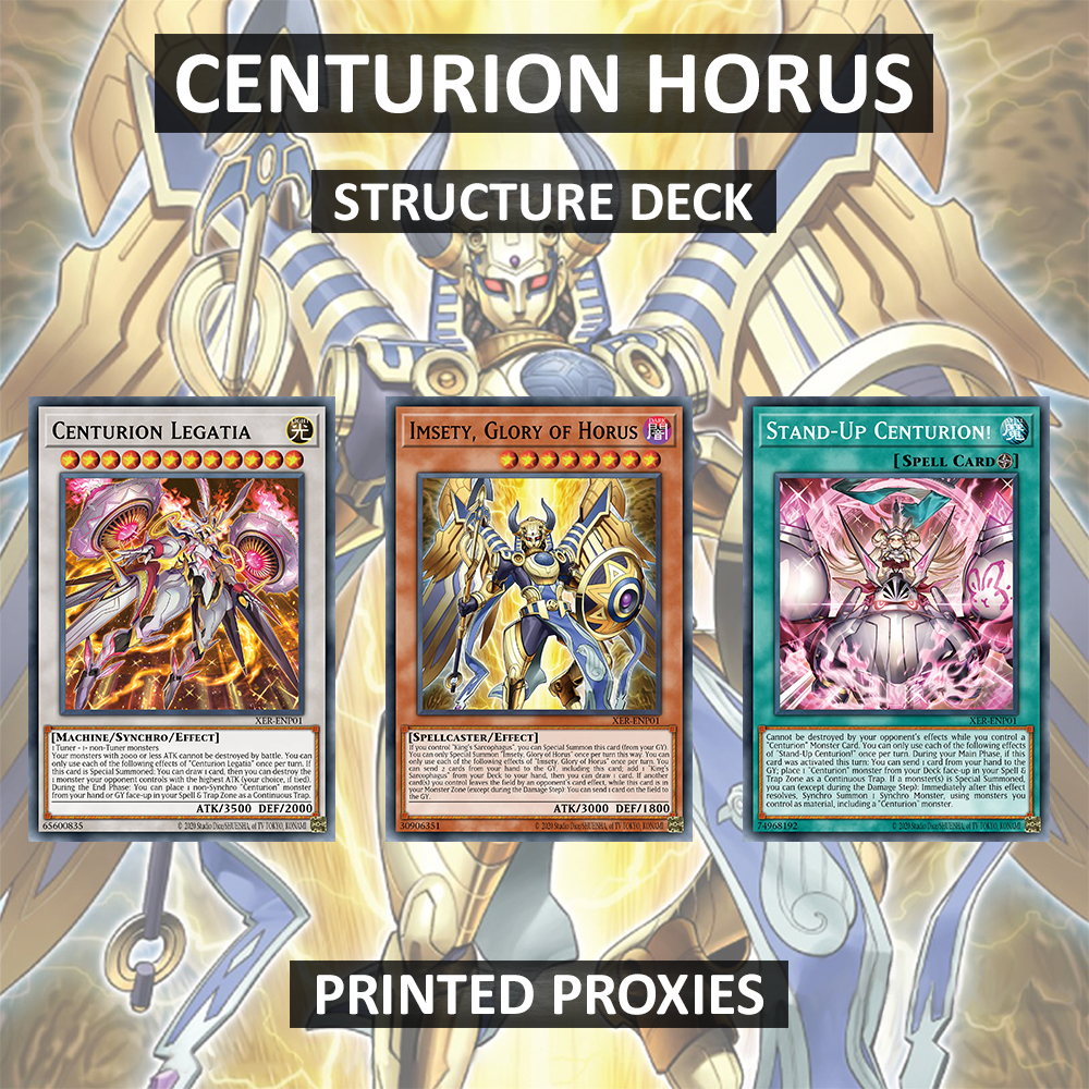 Yugioh Structure Deck CENTURION HORUS Top Meta Deck Proxy Only