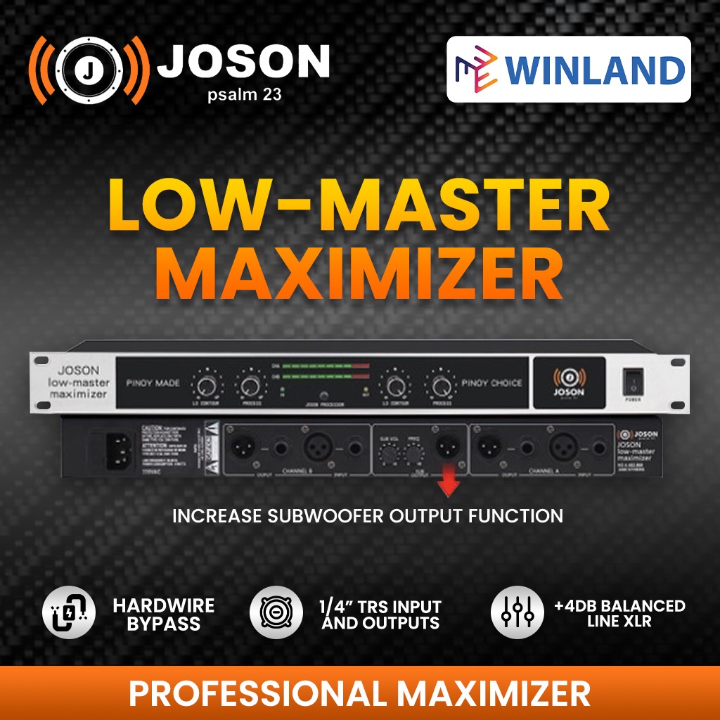 Joson By Winland Low Master Maximizer With Sub Out Shopee Philippines