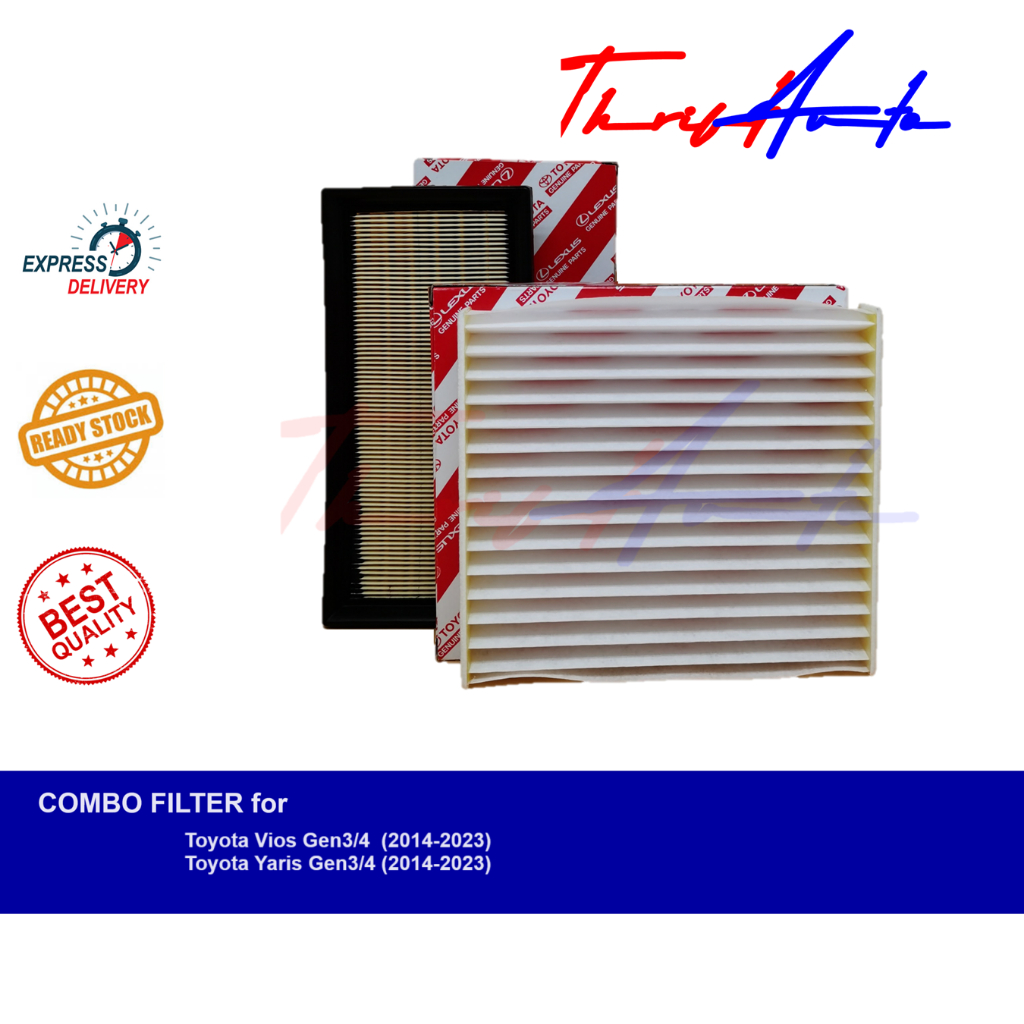 COMBO Filters Aircon Air For Toyota Vios And Toyota Yaris 2014