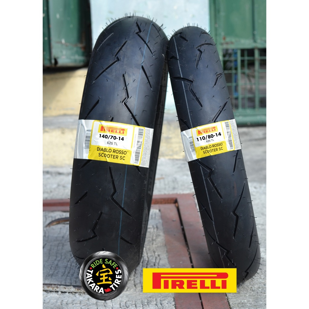 Pirelli Tire Diablo Rosso Scooter Sc By Takara Free Sealant Valve