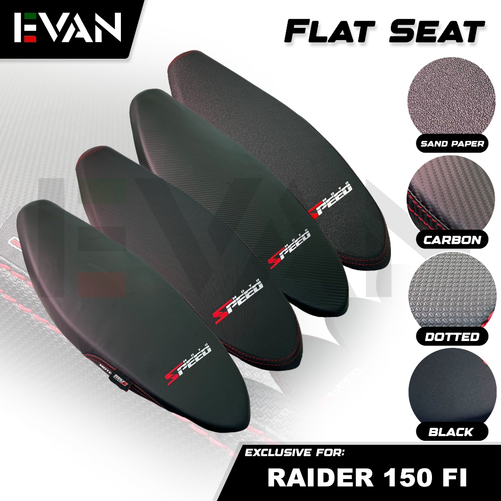 EVAN PH MOTOSPEED Flat Seat Carbon Black SandPpaper Dotted For Suzuki