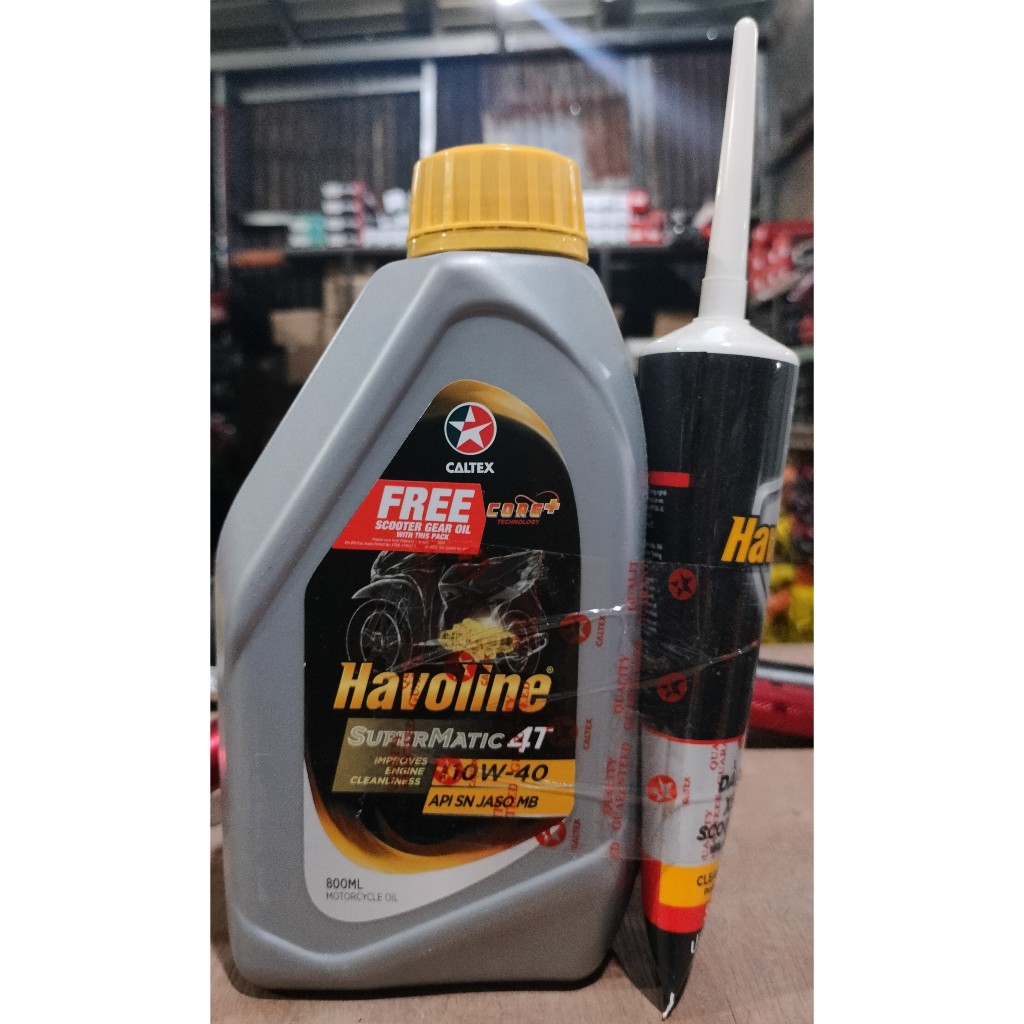 LBCHME HAVOLINE SUPERMATIC 4T 800ML WITH FREE SCOOTER GEAR OIL 120ML