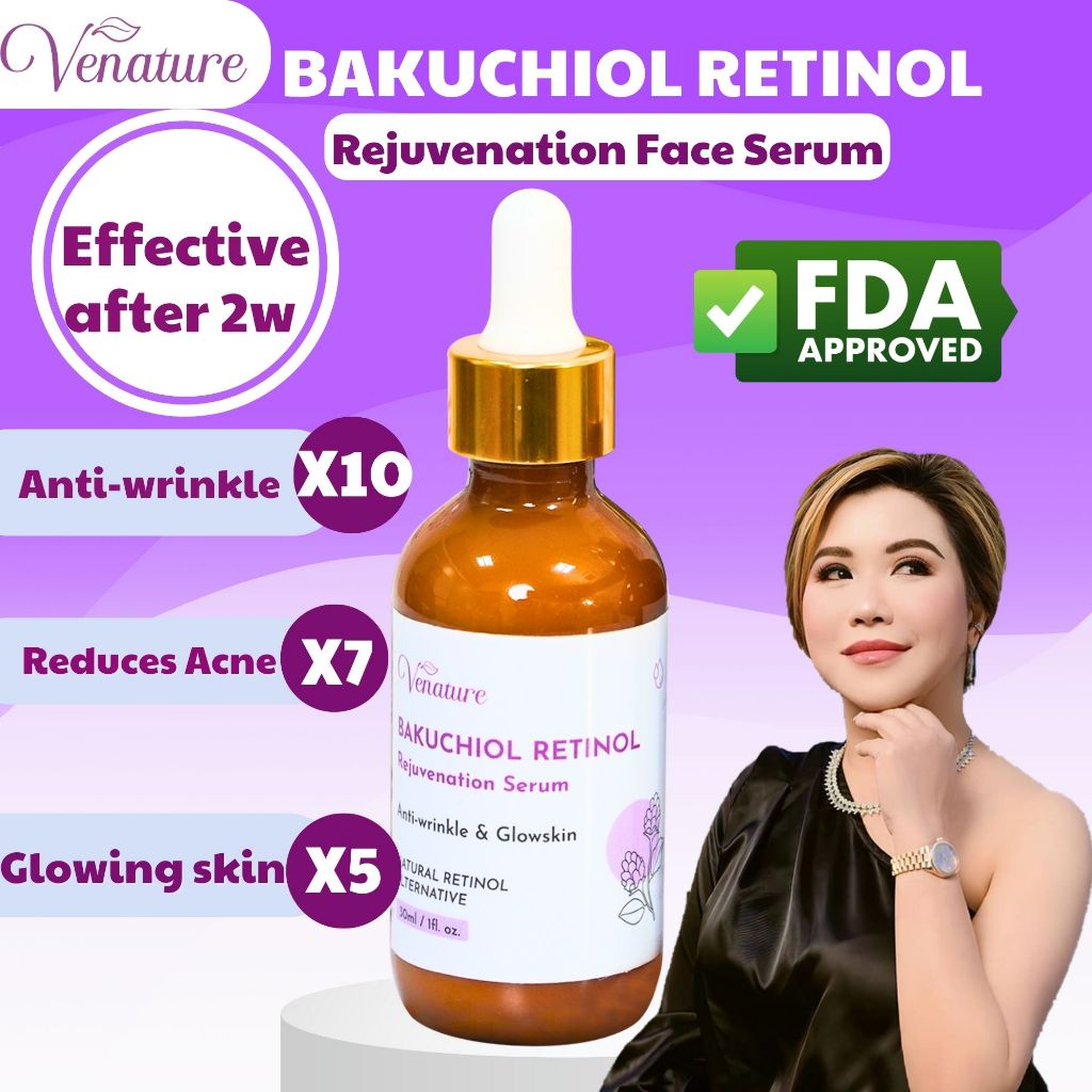 Bakuchiol Retinol Serum Venature Serum Anti Aging Whitening Renewing