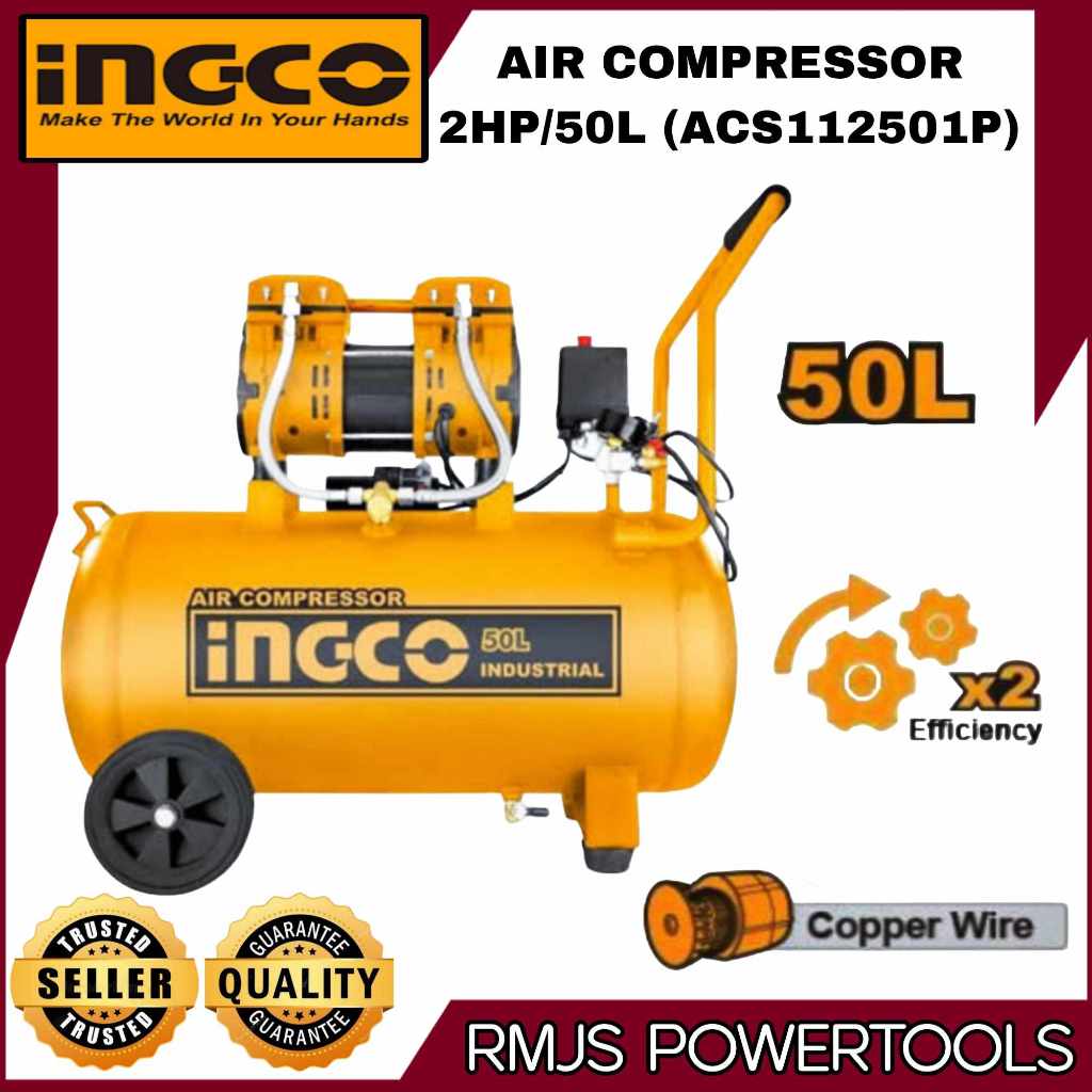 Ingco Air Compressor Hp L Silent Type Oil Free System Pure