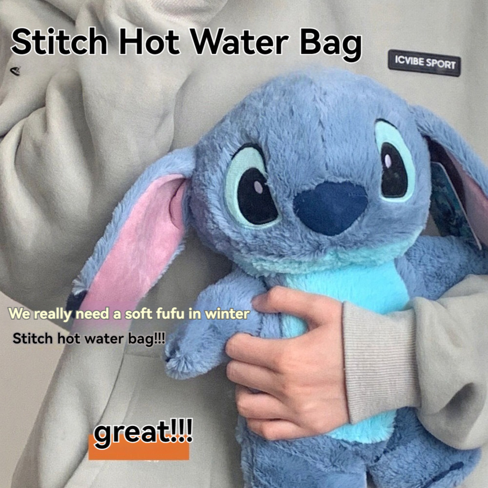 Anime Kawaii Turo Lilo Stitch Plush Hot Water Bottle Winter Women S