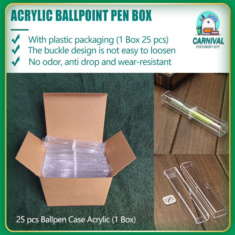 Pcs Ballpen Case Acrylic Box For Giveaways Pencil Case Shopee