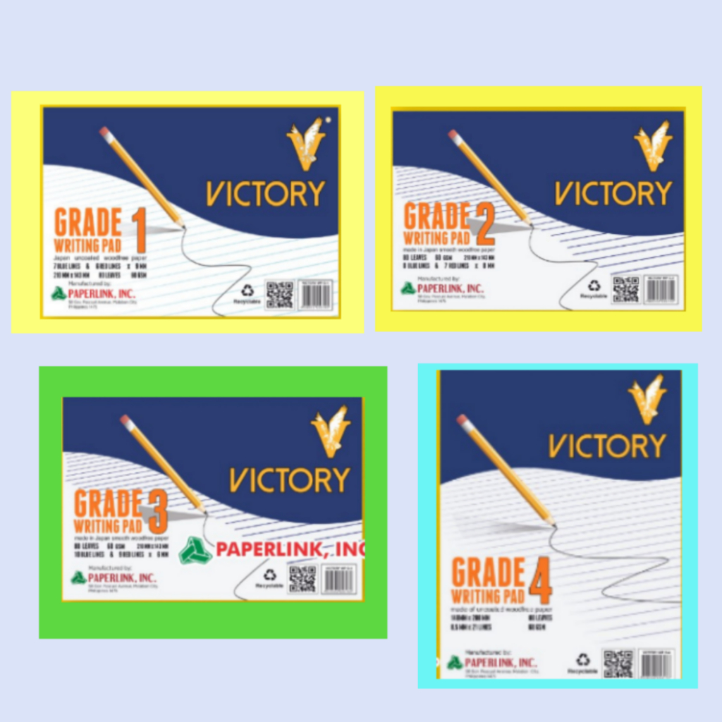 VICTORY WRITING PAD GRADE 1 2 3 4 60gsm SOLD PER REAM 10PADS