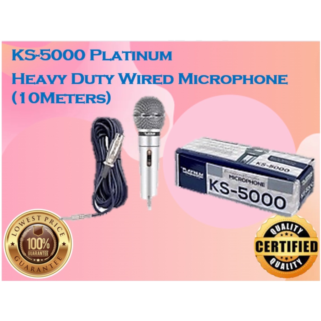 Ks Platinum Heavy Duty Wired Microphone Meters Shopee