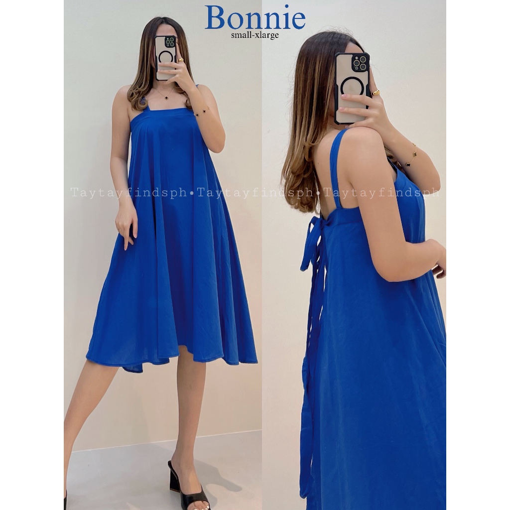 Bonnie Ribbon Back Linen Dress Taytayfindsph Shopee Philippines