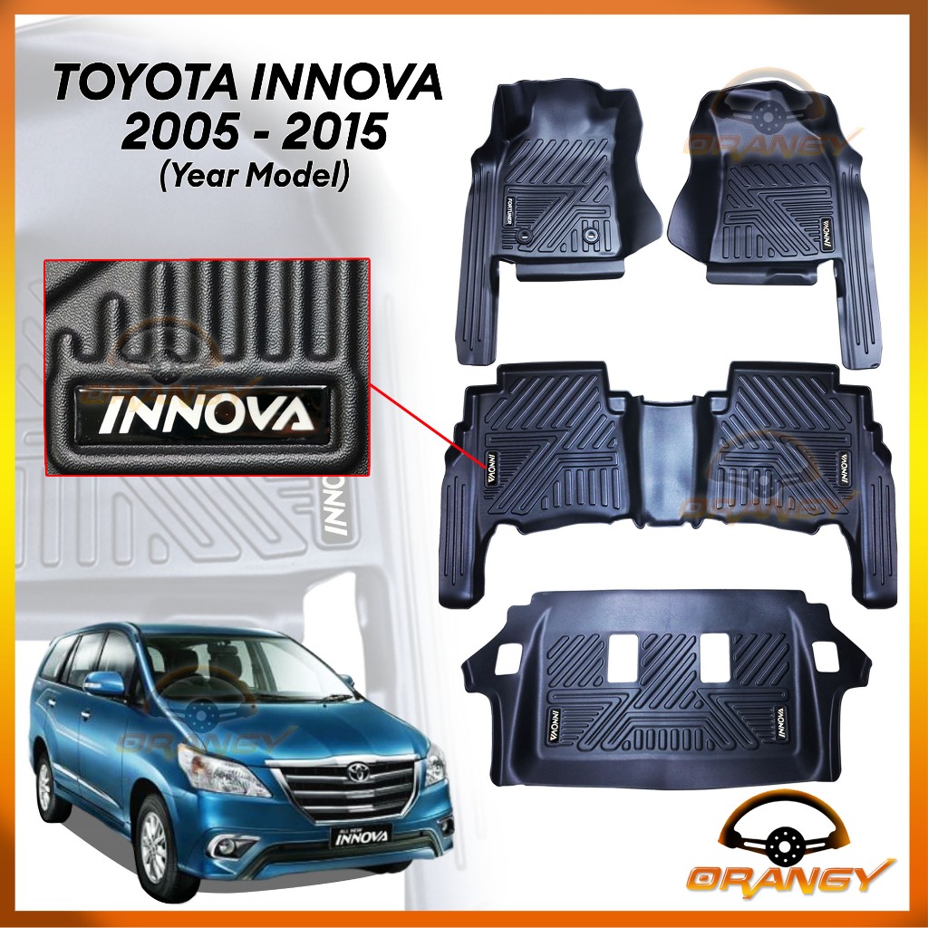 Toyota Innova 2005 To 2015 OEM Deep Dish Matting 9D WITH EXTENSION High