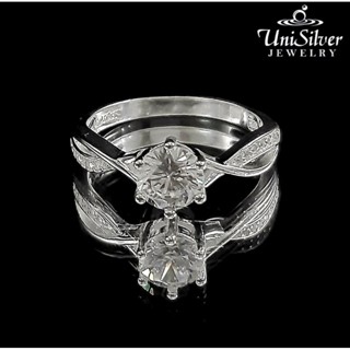 Unisilver Silver Solitaire Engagement Ring Rs Shopee