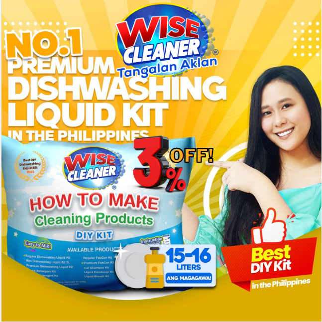 PREMIUM DISHWASHING LIQUID DIY KIT WISE CLEANER TANGALAN Shopee