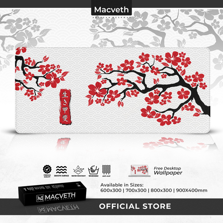 Macveth Artisan Deskmat Hazakura Mousepad Extended Large Gaming