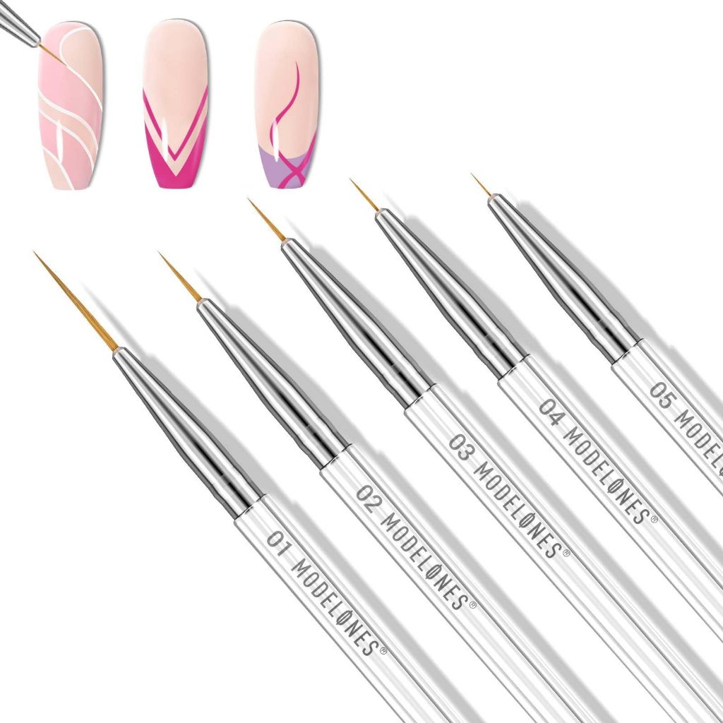 Modelones Nail Art Brushes Liner Brushes Pcs Thin Nail Brush Set For