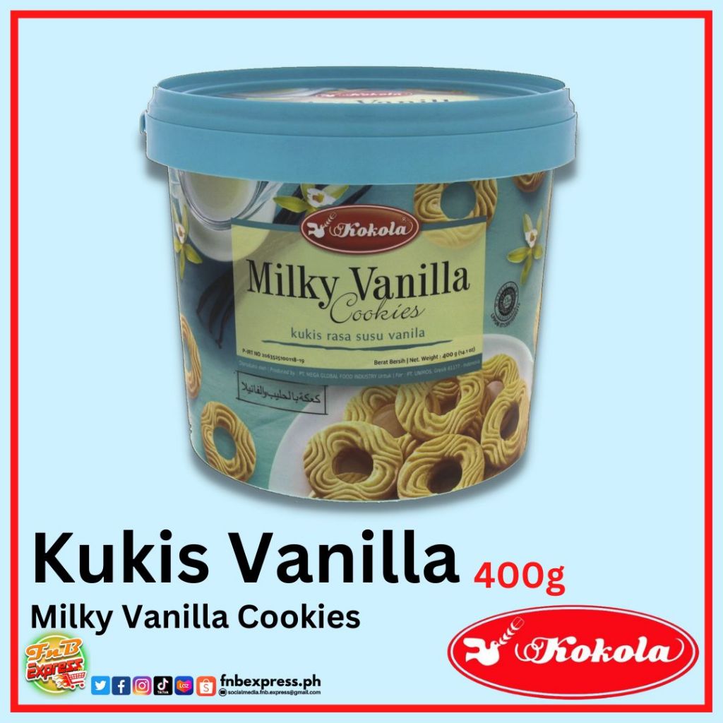 Kokola Milky Vanilla Cookies Bucket 400g Shopee Philippines