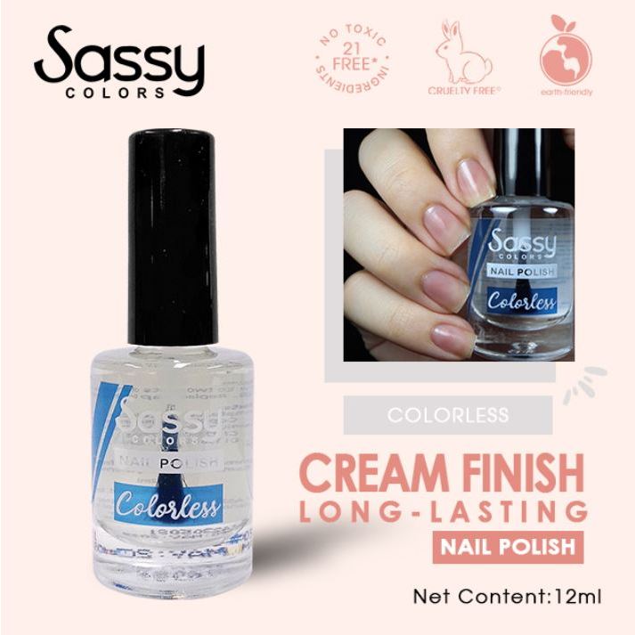 Sassy Colors Nail Polish Colorless Ml Shopee Philippines