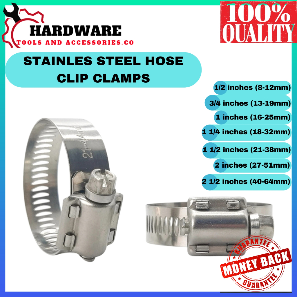 Hose Clamps Stainless Steel Adjustable Hose Clamp Duct Clamp Pipe Clamp