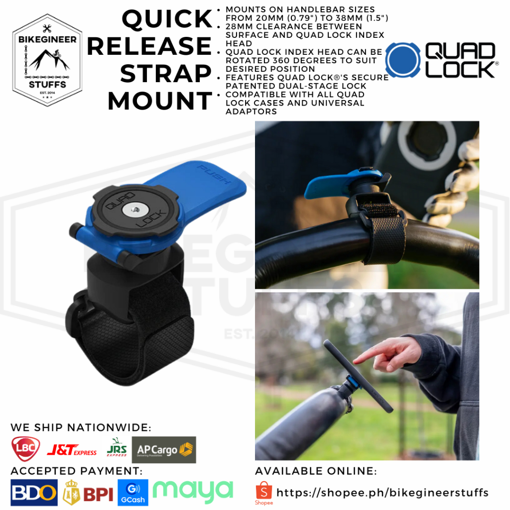 Quad Lock Quick Release Strap Mount Shopee Philippines