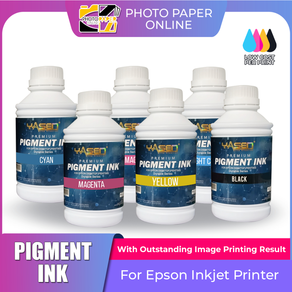 Yasen Pigment Ink Ml Quick Dry Waterproof Ink Black Cyan