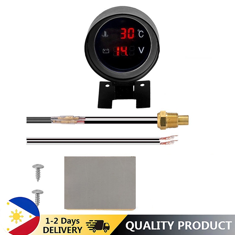 Round Led Digital Car Truck Water Temp Gauge Temperature Sensor