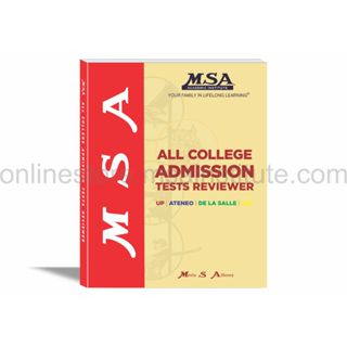 Msa Upcat Acet Dcat Ustet College Entrance Test Reviewer Set