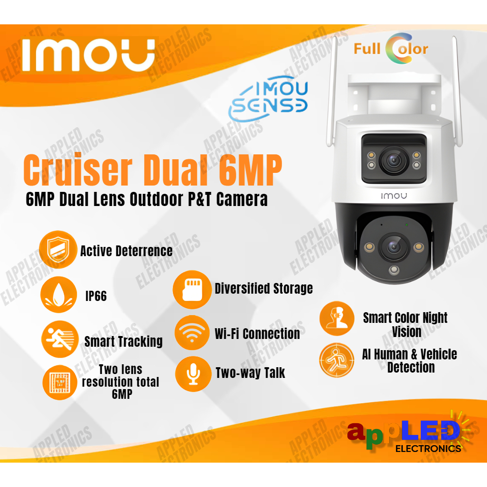 Imou Cruiser Dual 6MP Dual Lens PT Wi Fi Camera With Smart Color Night