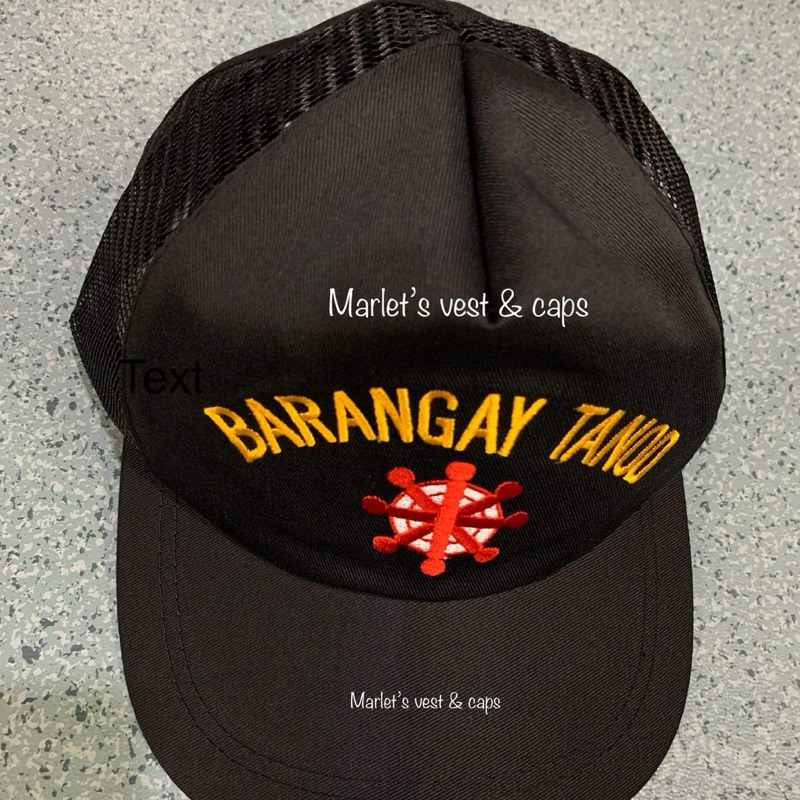 Side Nylon Full Cotton Barangay Tanod Caps Hat Cotton Twill Brush