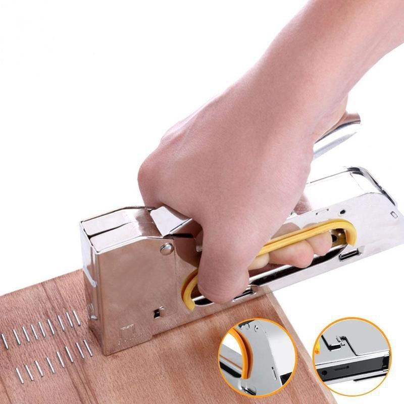 Staple Gun Tacker Heavy Duty Stapler Nail Gun Furniture Portable Manual