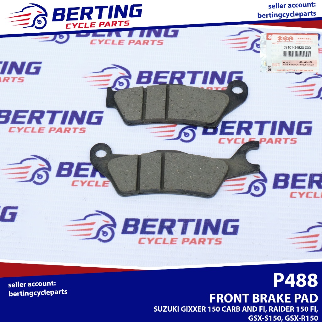 Sgp Front Brake Pad Suzuki Gixxer Carb Fi Gsx S R Raider