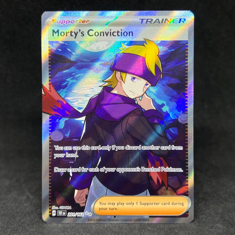 Pokemon TCG Morty S Conviction Full Art Secret Rare 201 162 2024