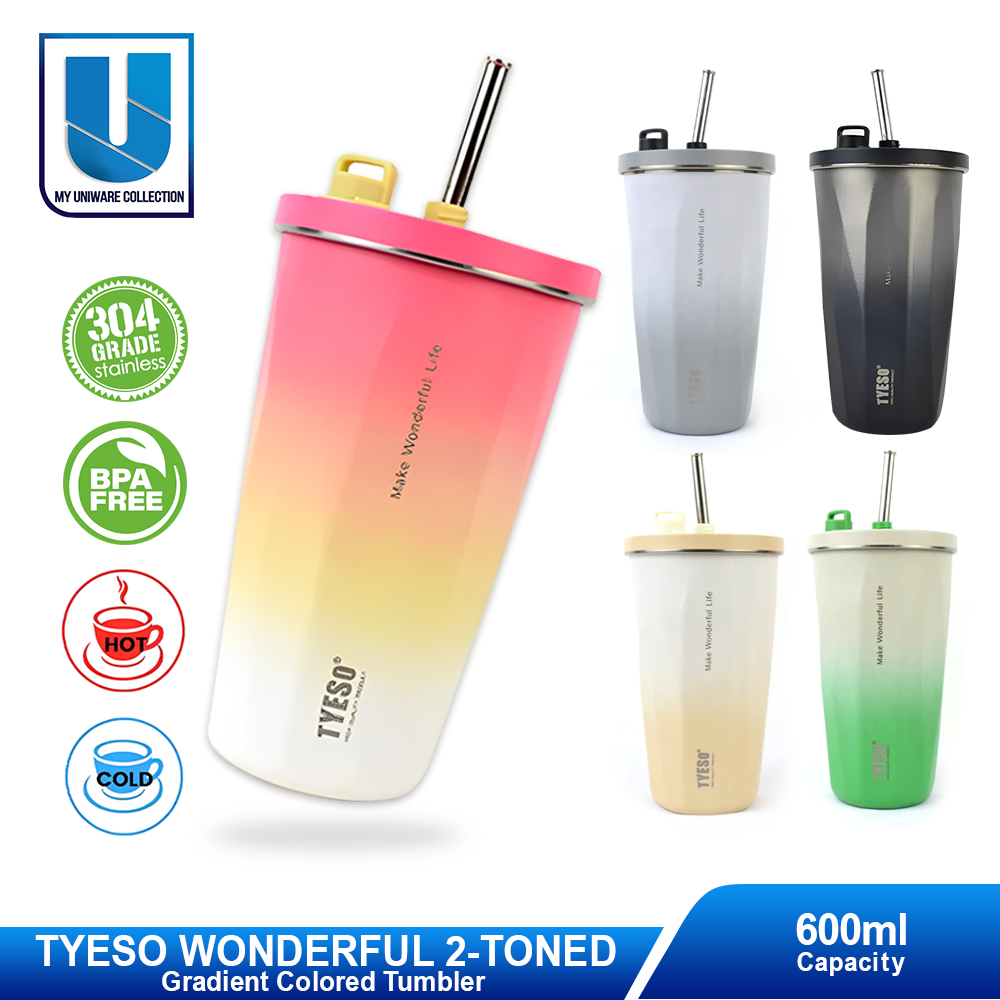 Original Tyeso Ice Coffee Tumbler 600ML Vacuum Insulated Double Wall